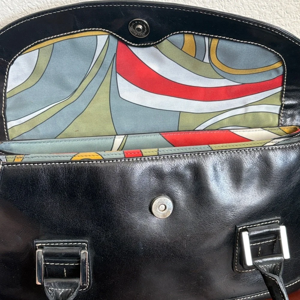Classic Black Leather Shoulder Bag